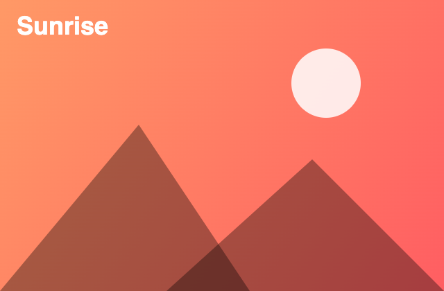 Sunrise over the hills